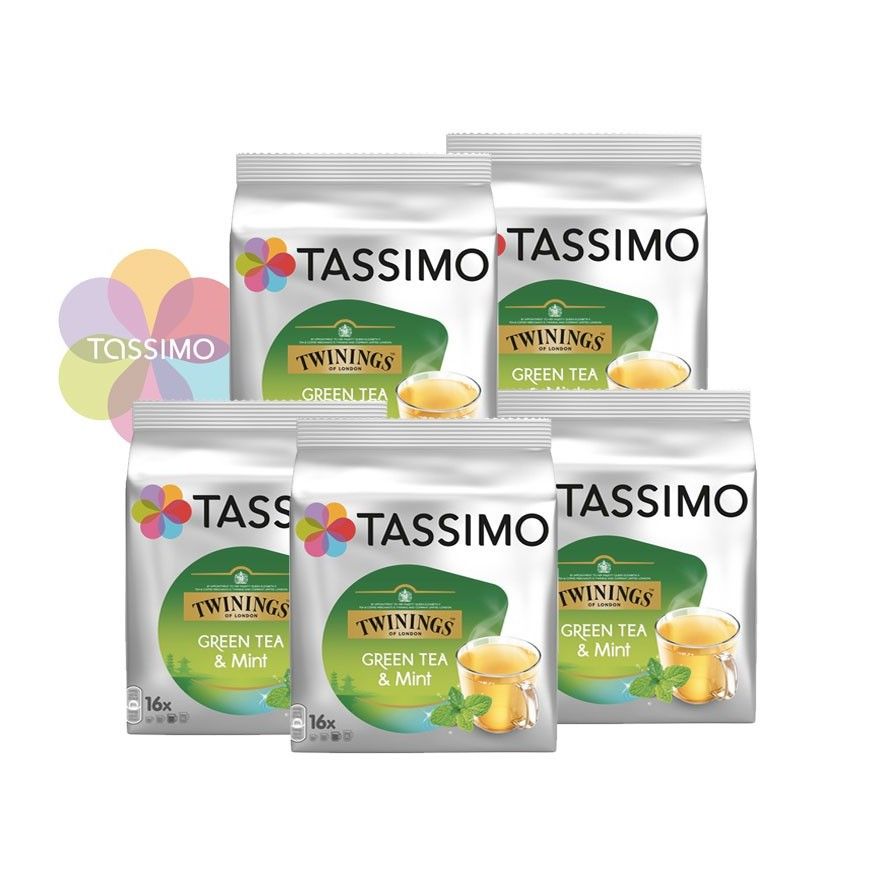 Tassimo Tea Time Green Tea & Mint' (Thé vert à la menthe) - 5x16