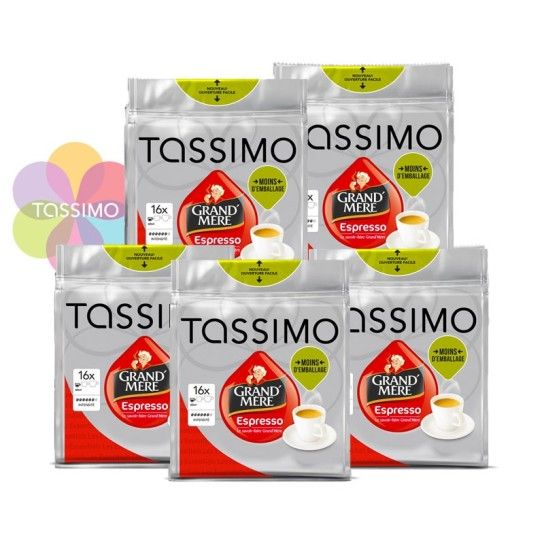 Tassimo Grand'Mère Espresso - 5x16 Dosettes - Dosettes Tassimo - Café Grand Mère - 1