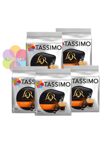 Tassimo® L'OR Espresso Delizioso - 5x16 dosettes - Dosettes Tassimo - Tassimo - 1