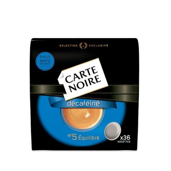 Carte Noire Décafeiné N°5 compatible Senseo - 36 dosettes - Café