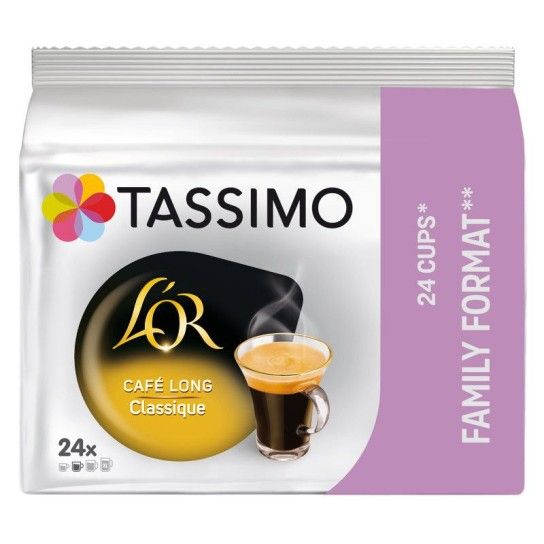 Tassimo L'Or Café Long Classique (Format familial) - 24 dosettes - Dosettes Tassimo - L'Or Espresso - 1