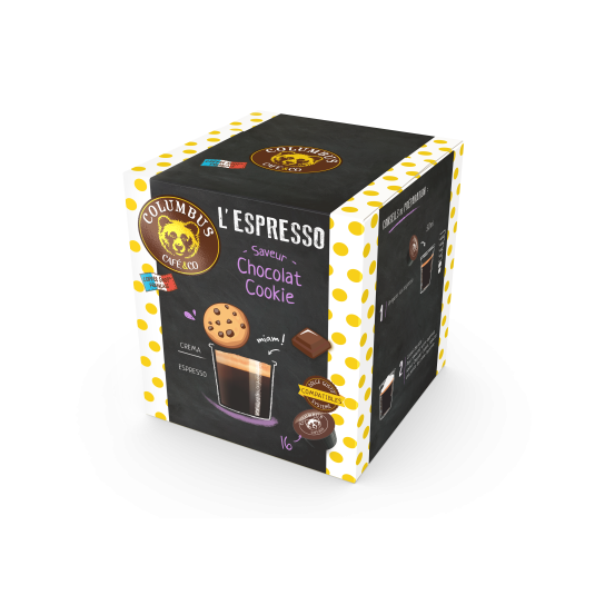 Capsule Dolce Gusto® Compatible Columbus L'Espresso Chocolat Cookie (x16)