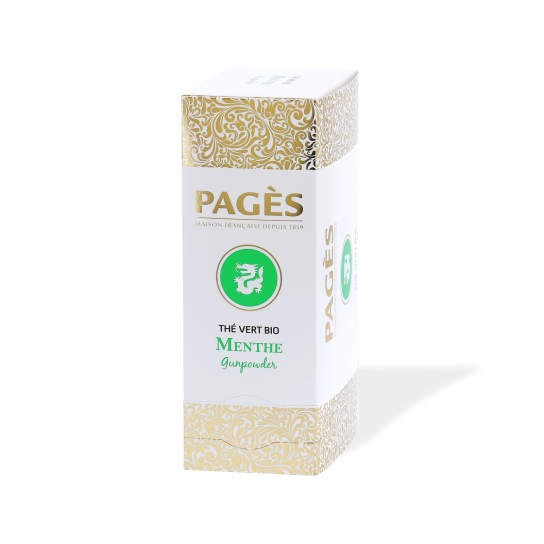 Pagès - Thé Vert Bio Menthe Gunpowder (x24) - 3.5€