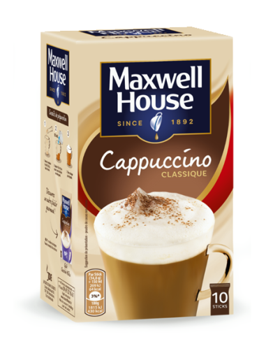 Cappuccino classique - Maxwell House - Sticks solubles (x10) - Cappuccino - Maxwell House - 1