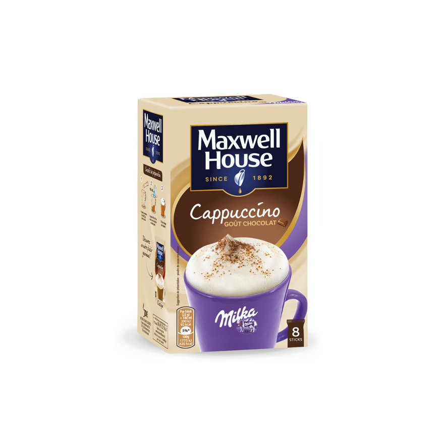 TASSIMO Café dosettes Maxwell House Cappuccino goût choco - Lot de