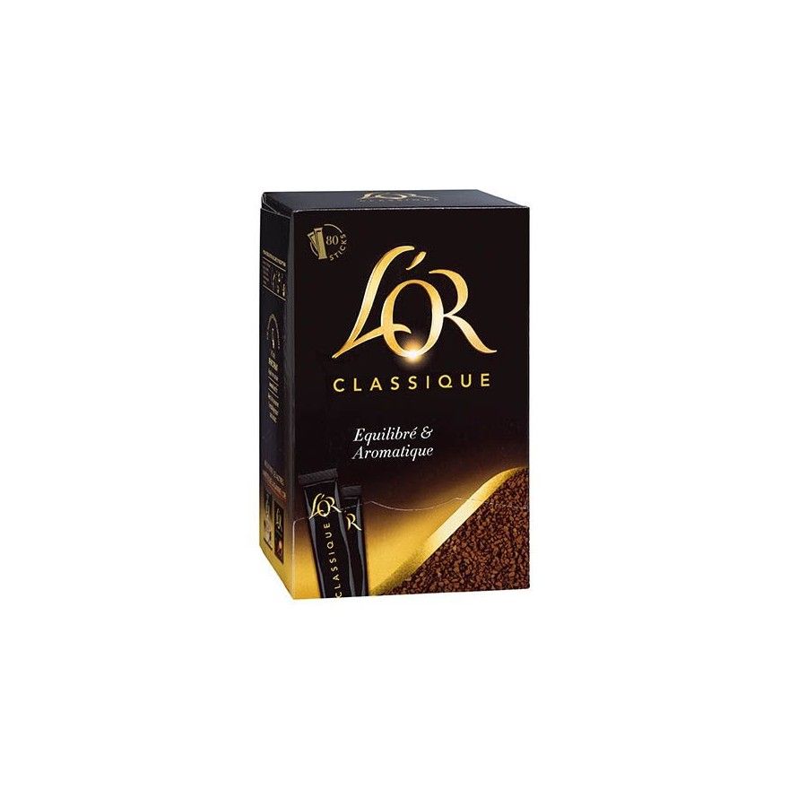 Sticks de café soluble L'Or Classique - Boîte distributrice de 25 sur