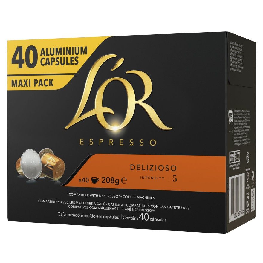 L'OR Delizioso Maxi pack - 40 Capsules pour Nespresso à 10,99 €