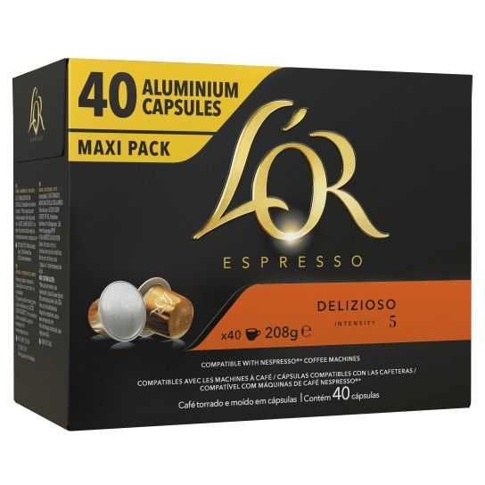 L'Or Delizioso N°5 (Maxi Pack) compatible Nespresso® - 40 capsules  - Capsules Nespresso® Compatibles - L'Or Espresso - 1