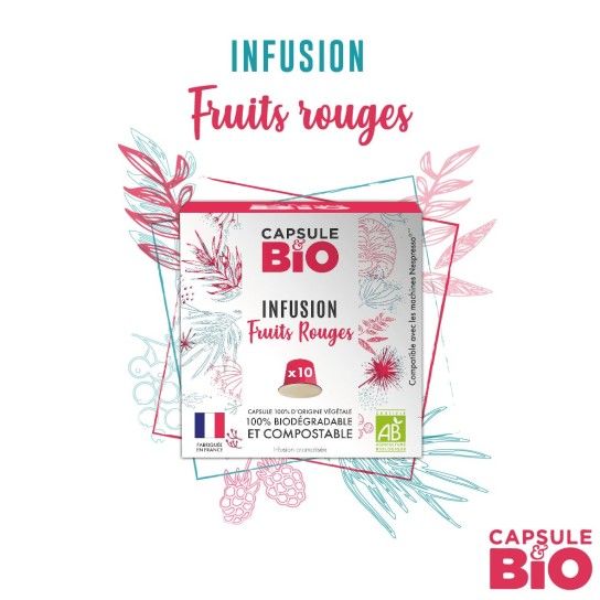 Capsule Bio Infusion Fruits Rouges compatible Nespresso® - 10 capsules - Thé & infusion Nespresso® Compatibles - Capsule Bio - 1