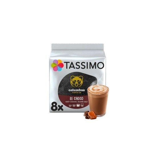 Tassimo Columbus Le Choco goût Caramel Beurre Salé - 8 dosettes - Dosettes Tassimo - Columbus Café & Co - 1