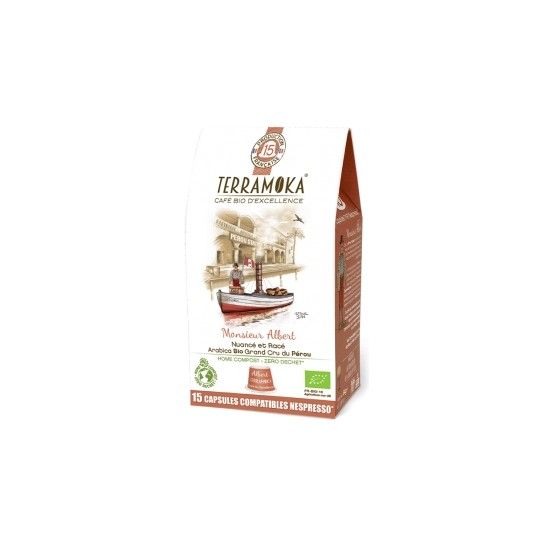 Café Bio Terramoka Mr Albert compatible Nespresso® - 15 capsules - Capsules Nespresso® Compatibles - Terramoka - 1