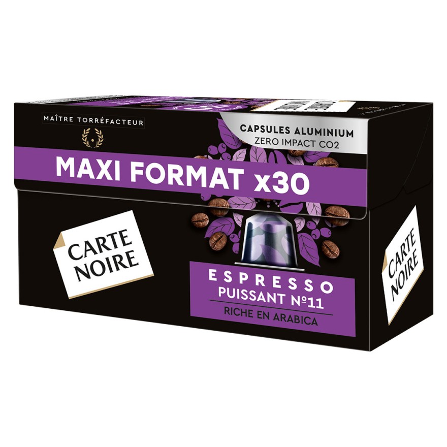 Carte Noire Espresso Puissant N°11 pour Nespresso Maxi Format x30