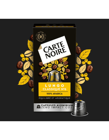 Carte Noire® Espresso Lungo n°6 - 10 capsules aluminium compatible Nespresso - Capsules Nespresso® Compatibles - Carte Noire - 2
