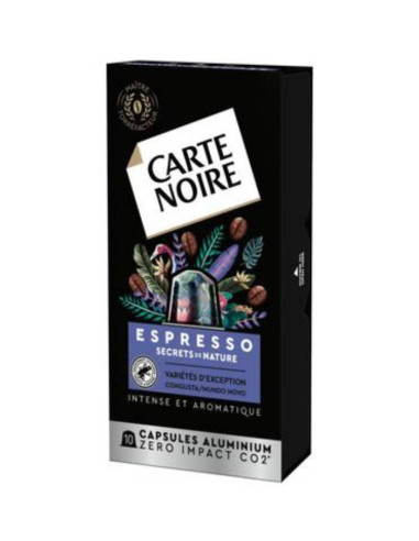 Carte Noire® Espresso Secrets de Nature - 10 capsules aluminium compatible Nespresso - Capsules Nespresso® Compatibles - Carte N