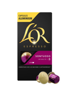 L'Or Espresso Sontuoso N°8 compatible Nespresso® - 10 capsules - Capsules Nespresso® Compatibles - L'Or Espresso - 1 2