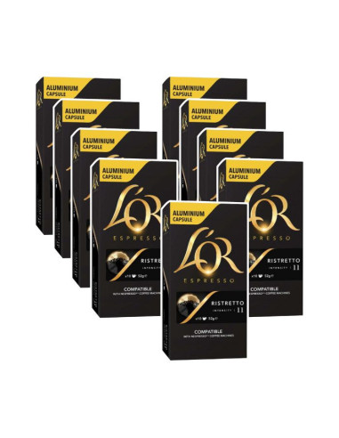 L'Or Espresso Ristretto N°11 compatible Nespresso® -  Pack 100 capsules - Capsules Nespresso® Compatibles - L'Or Espresso - 1