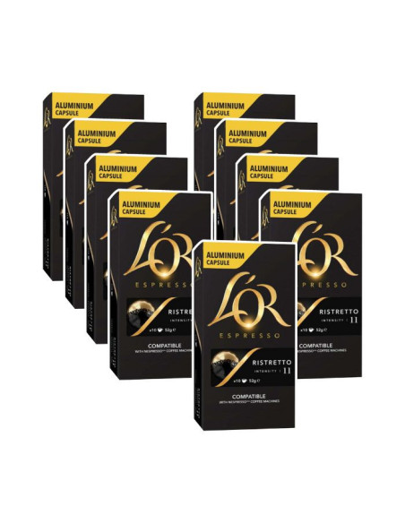L'Or Espresso Ristretto N°11 compatible Nespresso® -  Pack 100 capsules - Capsules Nespresso® Compatibles - L'Or Espresso - 1