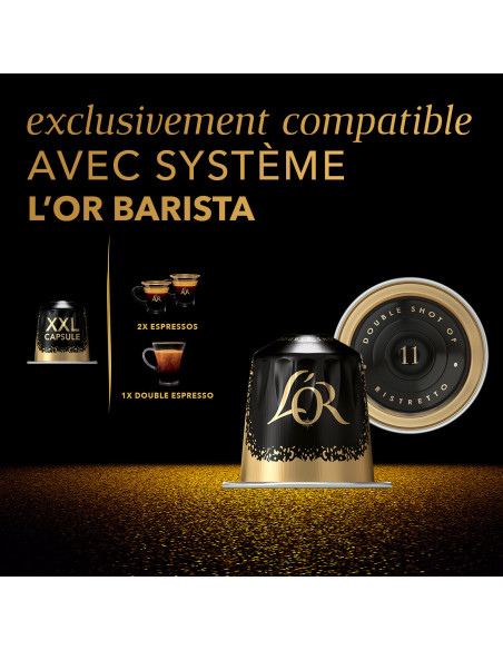 L’Or Barista Double Ristretto n°11 - 50 capsules XXL alu - Café Dosette -  - 2