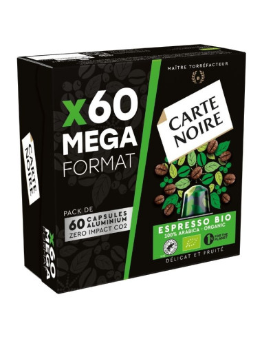 Carte Noire® - Espresso Bio pour Nespresso - Mega Format 60 capsules - Capsules Nespresso® Compatibles - Carte Noire - 3