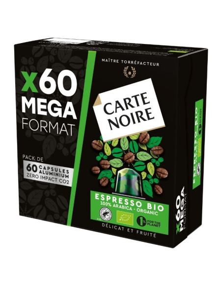 Carte Noire® - Espresso Bio pour Nespresso - Mega Format 60 capsules - Capsules Nespresso® Compatibles - Carte Noire - 2