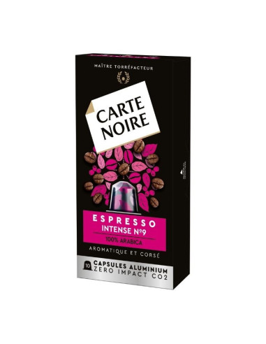 Carte Noire® Espresso Intense n°9 - 10 capsules aluminium compatible Nespresso - Capsules Nespresso® Compatibles - Carte Noire -
