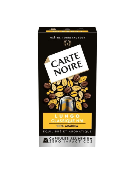 Carte Noire® Espresso Lungo n°6 - 10 capsules aluminium compatible Nespresso - Capsules Nespresso® Compatibles - Carte Noire - 1