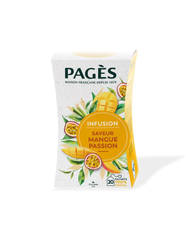 Infusion Mangue Passion Pagès - 20 Sachets - Thés & Gourmandises - Pagès - 1