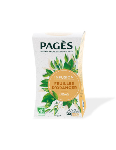 Infusion Bio Feuilles d'Oranger Pagès - 20 Sachets - Thés & Gourmandises - Pagès - 1