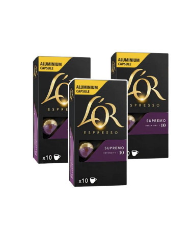 L'Or Espresso Supremo N°10 compatible Nespresso® - 30 capsules - Capsules Nespresso® Compatibles - L'Or Espresso - 1