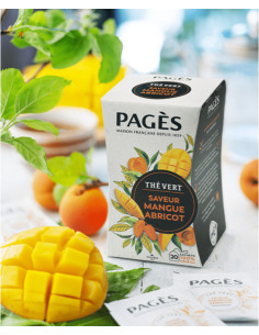 Thé Vert Bio Mangue Abricot Pagès - 20 Sachets 2