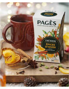 Thé  Noir Bio Epices d'Hiver Pagès - 20 Sachets 2