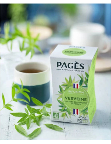 Infusion Bio Verveine Pagès - 20 Sachets - Café Dosette