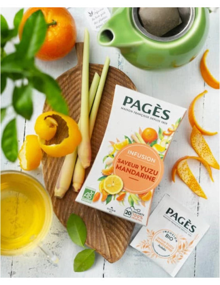 Infusion Bio Yuzu Mandarine Acidulée Pagès - 20 Sachets