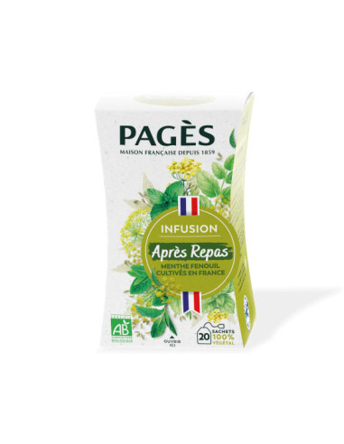 Infusion Bio Après Repas Menthe Anis Verveine Badiane Pagès - 20