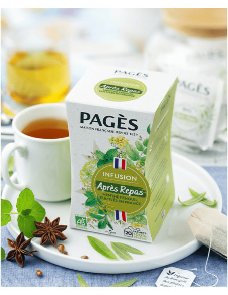 Infusion Bio Après Repas Menthe Anis Verveine Badiane Pagès - 20
