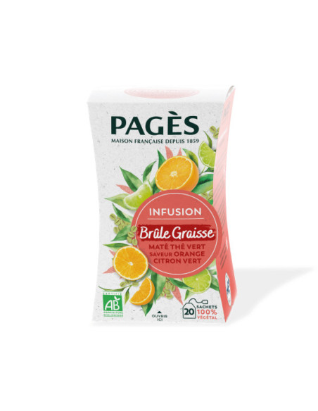 Infusion Brûle-graisse Bio Pagès – Boîte 20 sachets