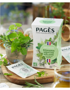 Infusion Romarin Menthe Mélisse Bio Pagès – Boîte 20 sachets 2