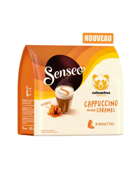 Senseo Cappuccino caramel Columbus Corsé - 8 dosettes - Café Dosette