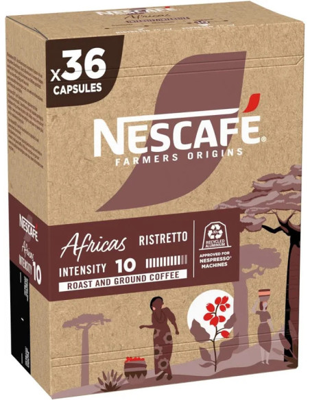 Nescafé Farmers Origins Africa Ristretto n°10 -  Nespresso compatible  - 36 capsules