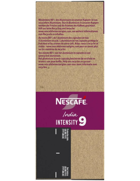 Nescafé Farmers Origins India Espresso n°9 Nespresso compatible  - 36 capsules