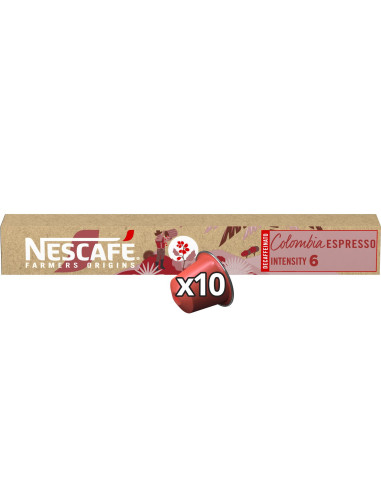 Nescafé Farmers Origins Colombia n°6 Décaffeinato -  Nespresso compatible  - 10 capsules