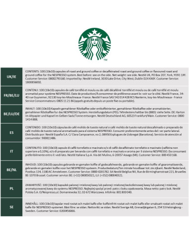 Starbucks® Caffè Verona by Nespresso® - 100 capsules -