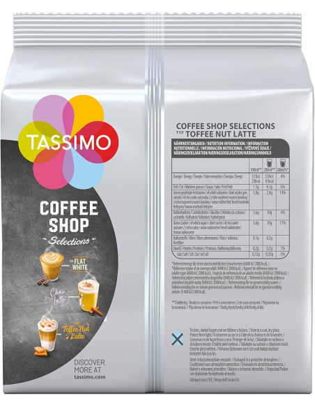 Tassimo Chai Latte Coffee Shop  - 8 +2 dosettes - Café Dosette