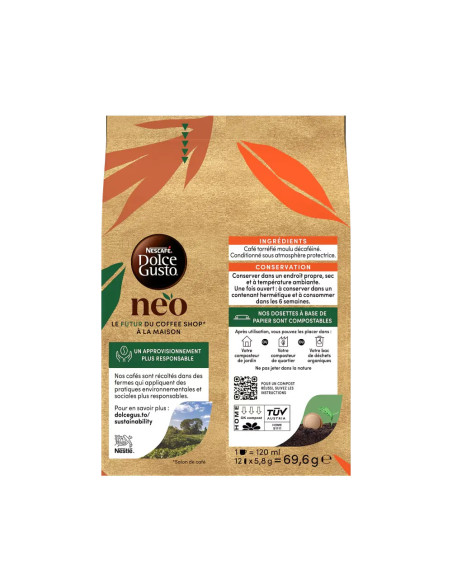 Nescafé Dolce Gusto NEO Lungo Decaffeinato - 12 dosettes
