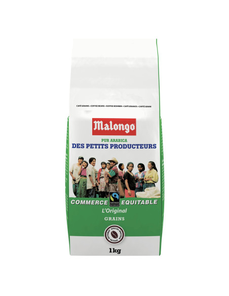 Café en grains Malongo Petits Producteurs 100% Arabica - 1kg