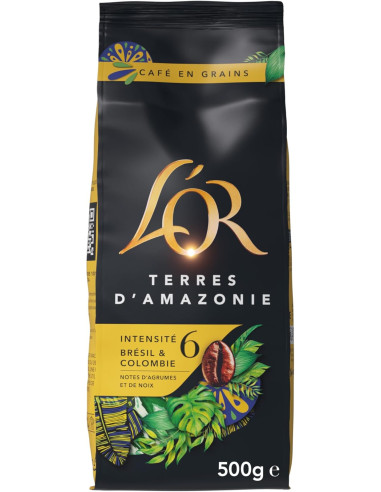 L’OR Terres d’Amazonie Café en Grains 500 g