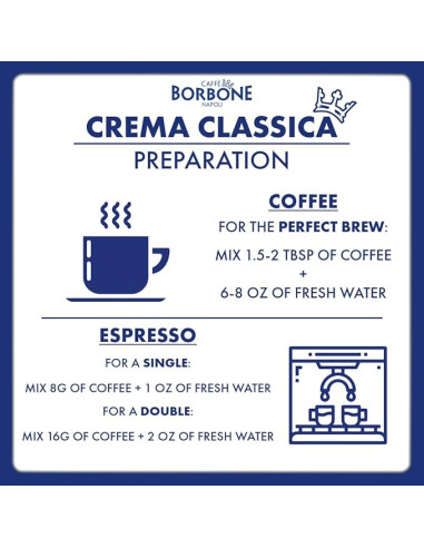 Café en grains Borbone Crema Classica - 1kg