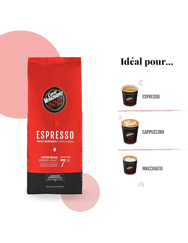 Café en grains Vergnano Espresso - 6X1kg - Café Dosette