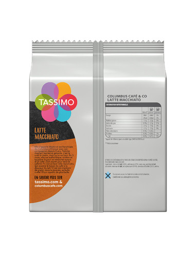 Tassimo® Columbus – Latte Macchiato – 8 dosettes