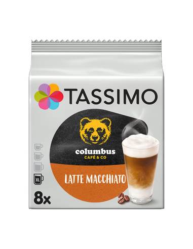 Tassimo Columbus Latte Macchiato Pack 5 x 8 dosettes (40 boissons) | Café au lait XL